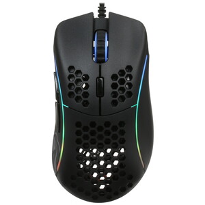 Мышь Glorious, Model D, GD-BLACK, Игровая, Оптическая, Проводная, Pixart PMW-3360 Sensor, 12000 DPI, 250+ IPS, 50G, 1000 Hz, RGB, 6 кнопок, Длина пров