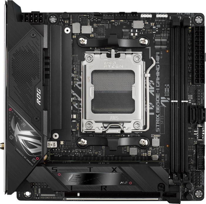Мат.плата AMD ASUS ROG STRIX B650E-I GAMING WIFI AM5 2xDDR5 2xSATA3 Raid 2xM.2 HDMI USB3.2 M-ITX