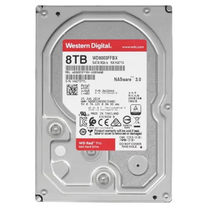 Винчестер для NAS систем HDD 8Tb Western Digital Red PRO SATA6Gb/s 3.5" 256Mb 7200rpm WD8003FFBX