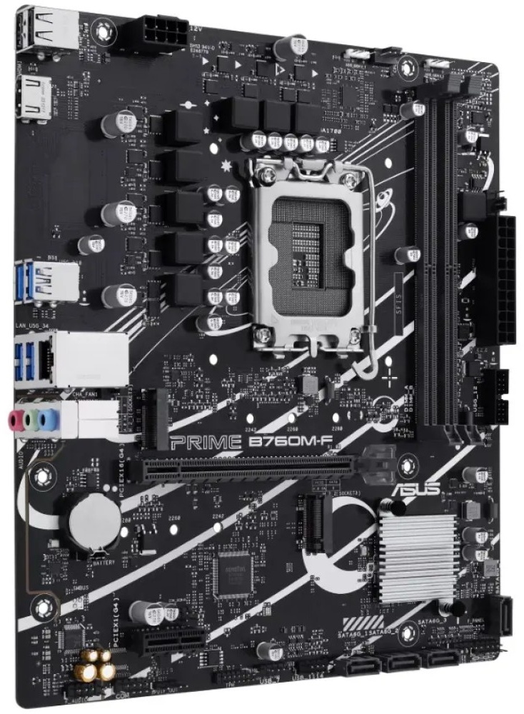 Мат.плата ASUS PRIME B760M-F, LGA1700 B760 2xDDR5 4xSATA3 2xM.2 RAID HDMI mATX