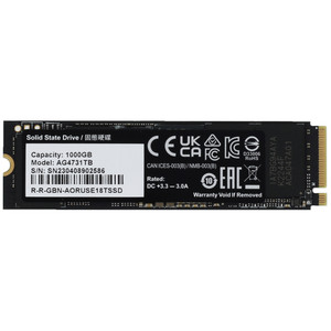 1 000 B SSD M.2 PCIe4.0 GIGABYTE AG4731TB AORUS Gen4 7300 SSD, NVMe, M.2, w/o cool