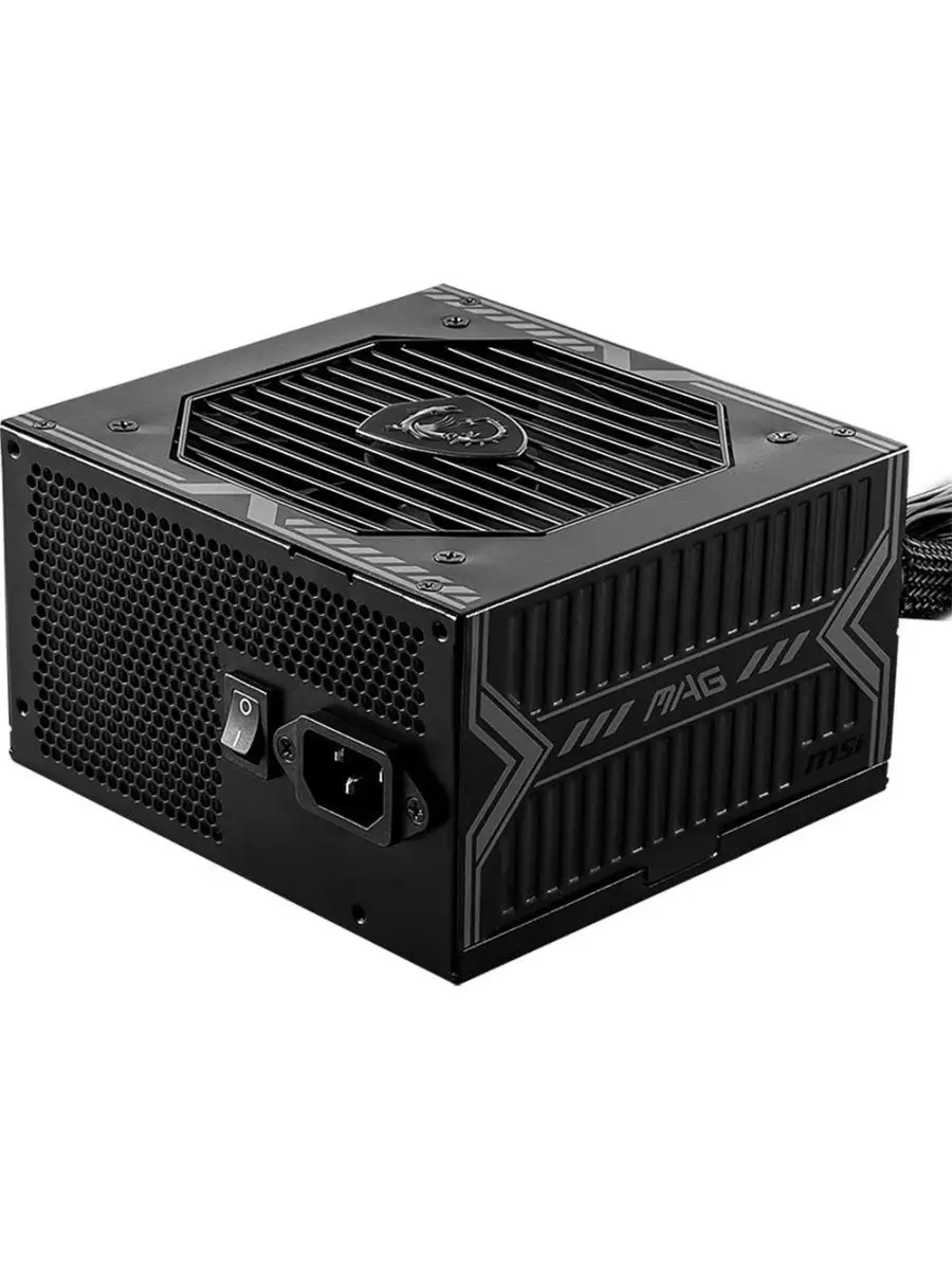 Блок питания MSI MAG A750BN PCIE5, 750W, Active PFC, 80+ BRONZE, Full Modular, Поддержка видеокарт N