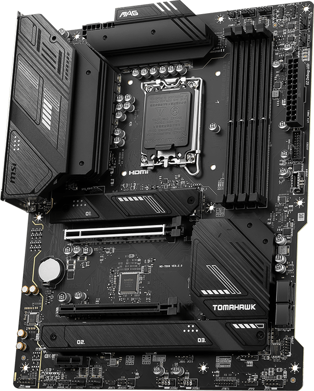 Мат.плата MSI MAG B760 TOMAHAWK WIFI LGA1700 4xDDR5 4xSATA3 RAID 3xM.2 HDMI DP ATX
