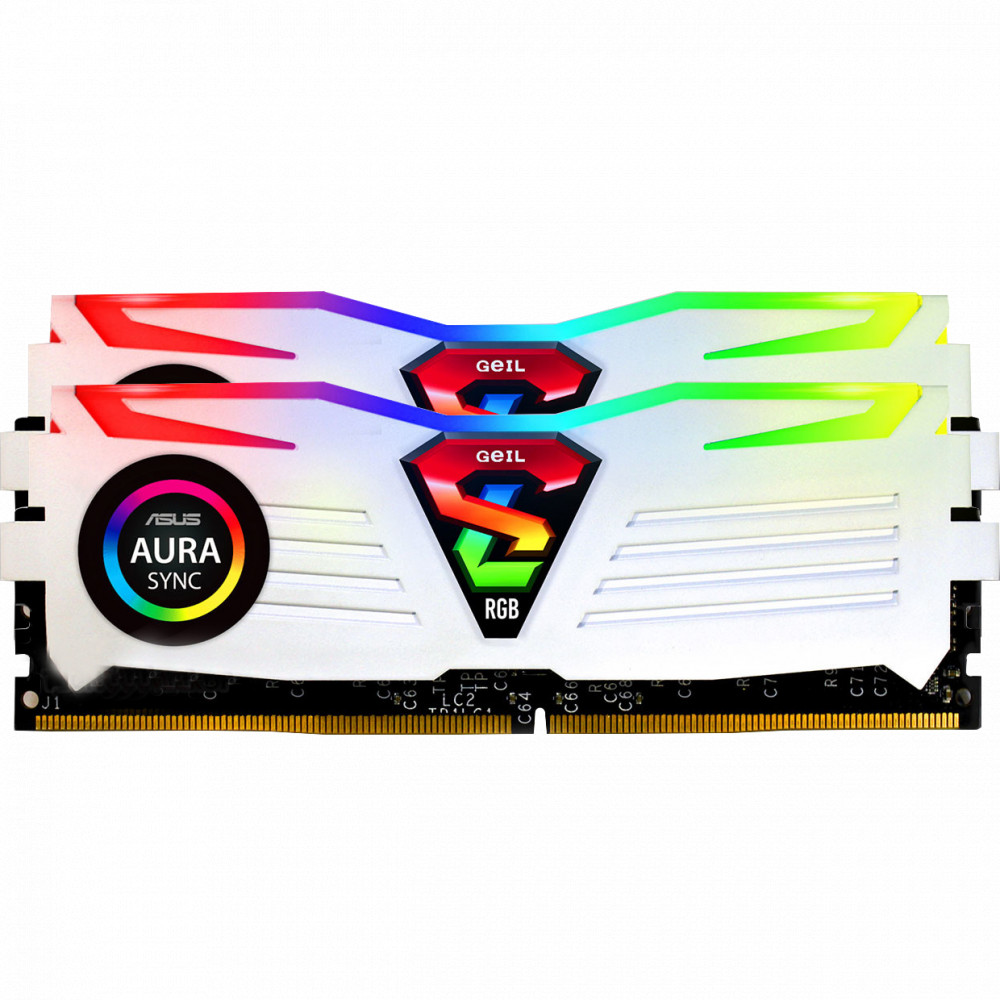DDR4 Geil 16 Gb Kit (2x8GB) 3000MHz SUPER LUCE RGB SYN SERIES GLWS416GB3000C16ADC WHITE