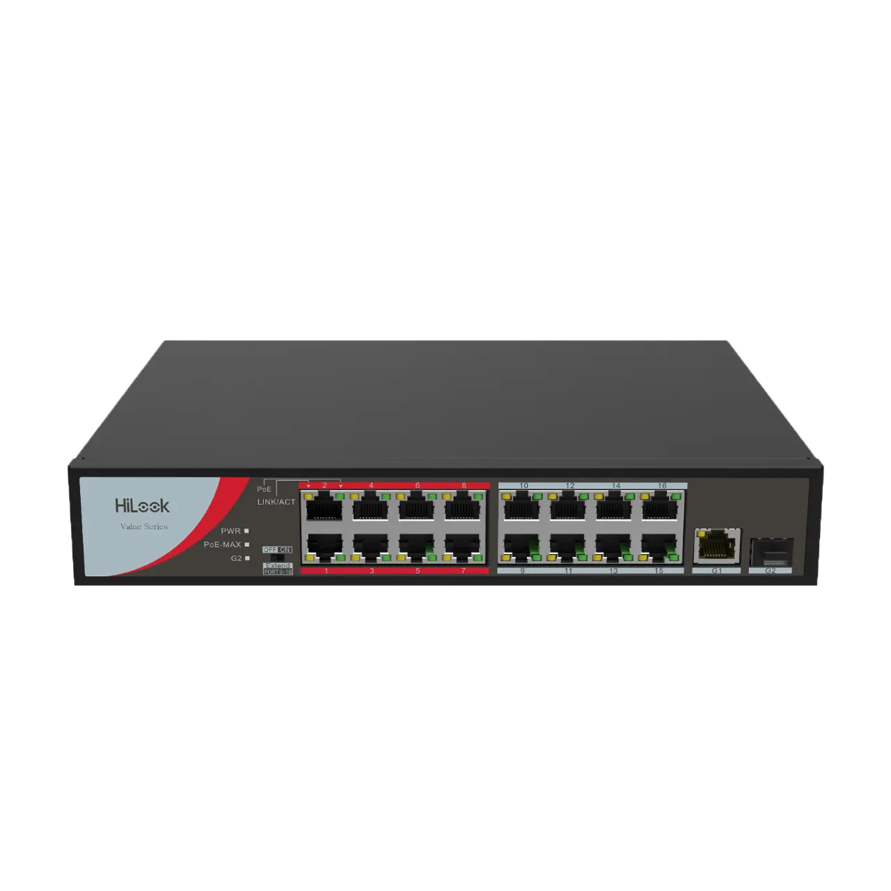 Коммутатор PoE неуправляемый HiLook NS-0318P-130(B) с 16 портами Fast Ethernet