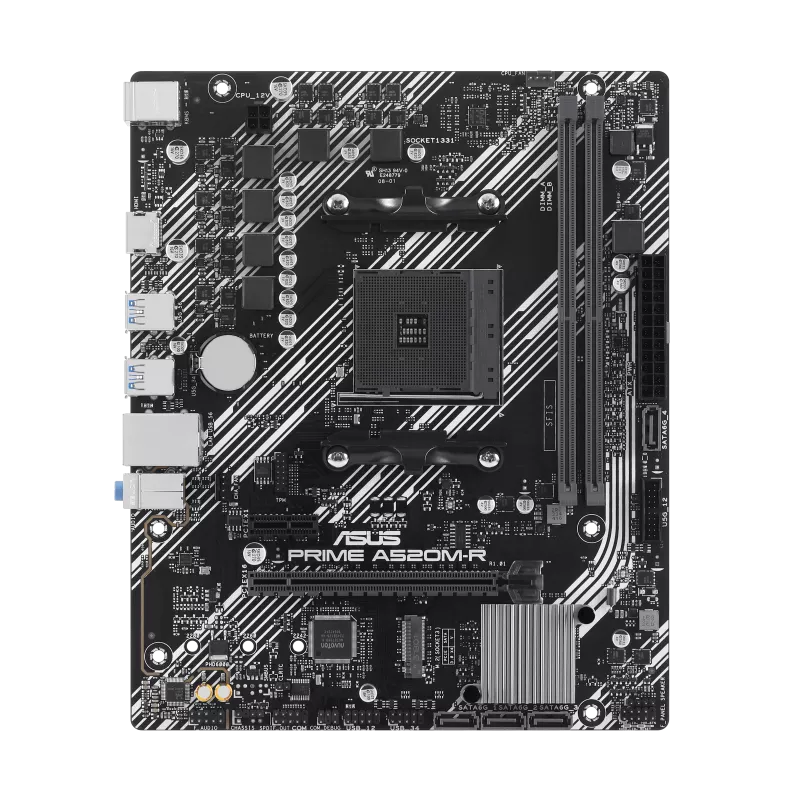 Мат.плата AMD ASUS PRIME A520M-R AMD A520 AM4 2xDDR4 4xSATA3 RAID M.2 HDMI mATX