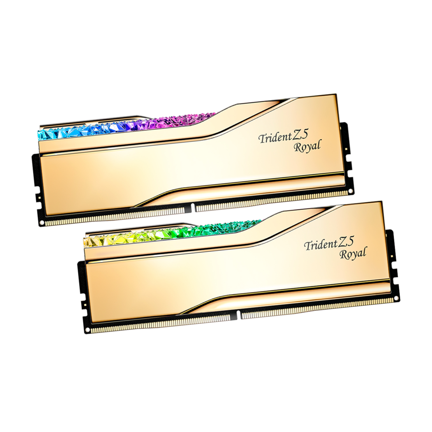 DDR5 G.Skill 32 Gb KIT Trident Z5 Royal [F5-6400J3039G16GX2-TR5G] gold ,DIMM kit <6400MHz> F5-6400J3039G16GX2-TR5G, (2x16GB)