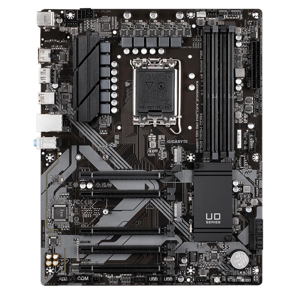 Мат.плата Gigabyte B760 DS3H ,4DDR5,MB Socket1700, ATX, iB760 (DP+HDMI), 4DDR5,5PCIx16