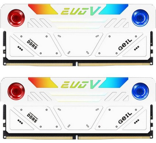 32 Gb DDR5 Geil Kit (2x16GB) EVO V RGB 7200Mhz DDR5 PC5-57600 GESW532GB7200C36ADC White 32 Gb DDR5 Geil Kit (2x16GB) EVO V RGB 7200Mhz DDR5 PC5-57600 GESW532GB7200C36ADC White