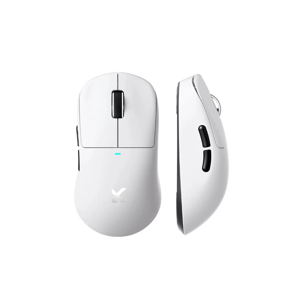 Мышь MCHOSE M7 Ultra, PAW3950-42Kdpi, 8000Hz, 500mAh, 2.4/BT/USB, 5buttons-60M, Light(55g), White