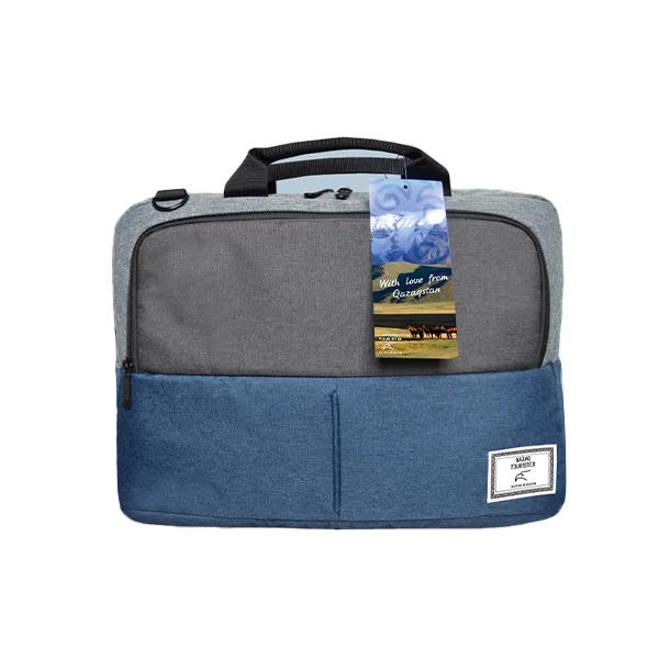 РЮКЗАК QAZAQ TOURISTER QT-004, сумка для 16",  синяя с серым