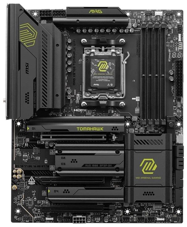 Мат.плата AMD MSI MAG X870E TOMAHAWK WIFI AM5 4xDDR5 4xSATA3 RAID 4xM.2 HDMI 3xType-C ATX