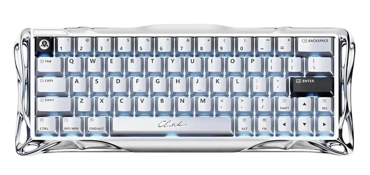 Клавиатура проводная GravaStar Mercury V60Pro цвет серебристый/ магнитная/ RGB/ USB Type-A/ АНГИЙСКАЯ/ 6972448924177/ gs v60 pro_xtal_slv_cn
