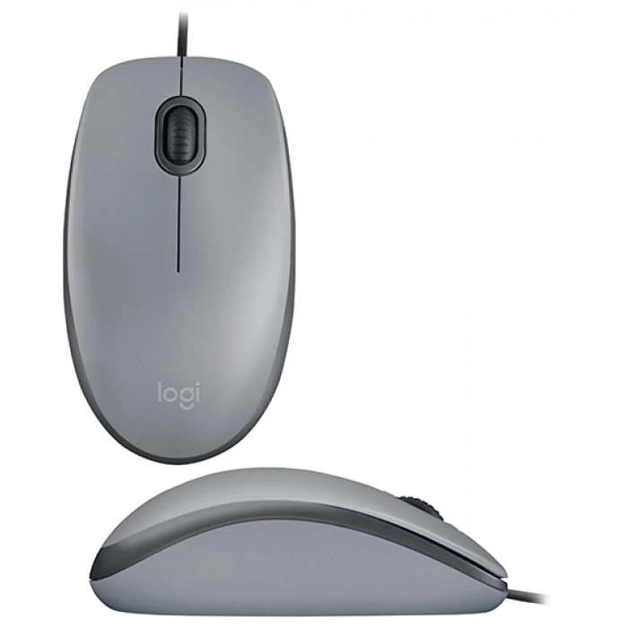 Мышь Logitech M110 Silent, Серый ,Mouse optical, 2+1 buttons, USB, gray, [910-006760]