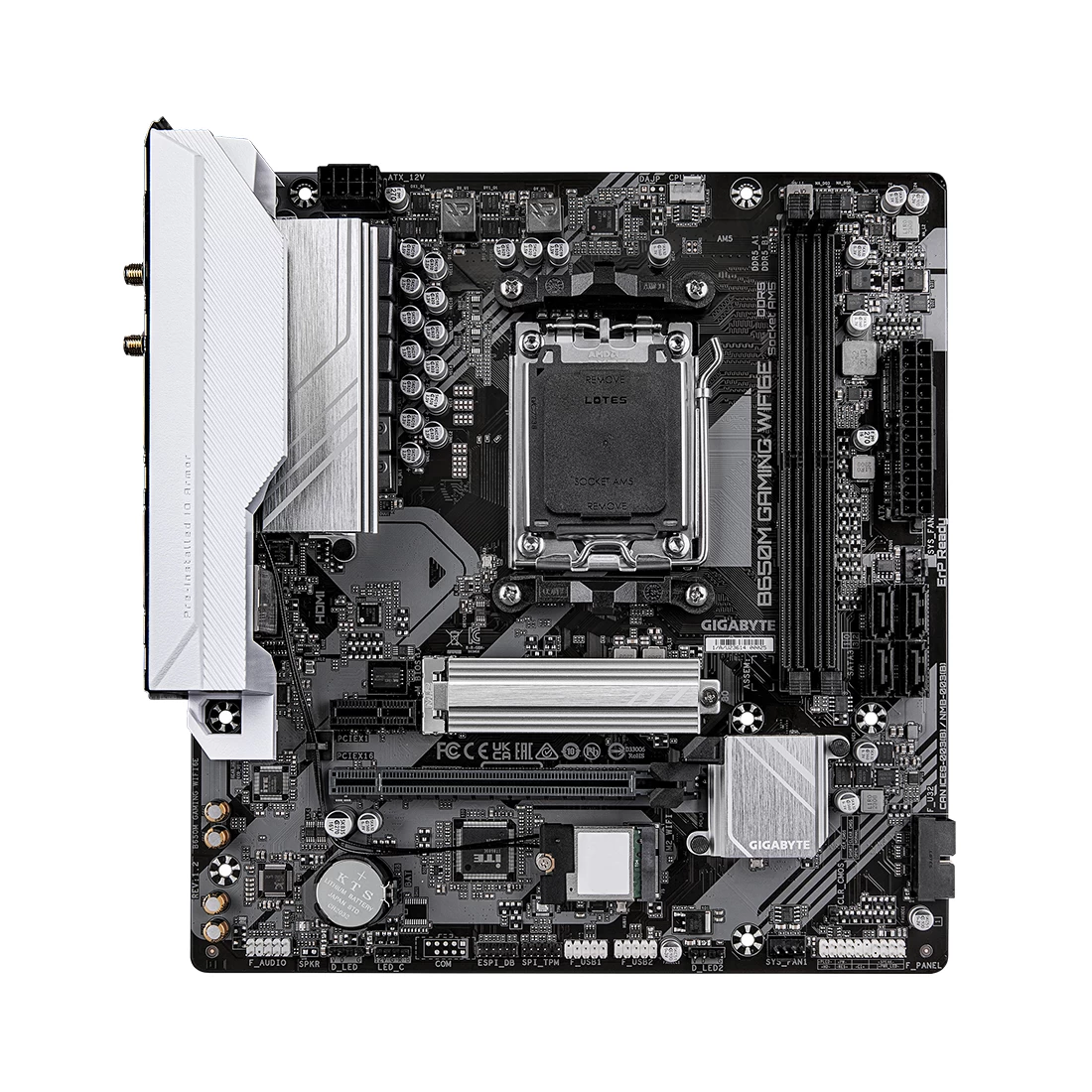 Мат.плата AMD Gigabyte B650M GAMING PLUS WF, AM5, B650, 4xDDR5, PCIe4.0, HDMI+2xDP, 2xM.2, mATX