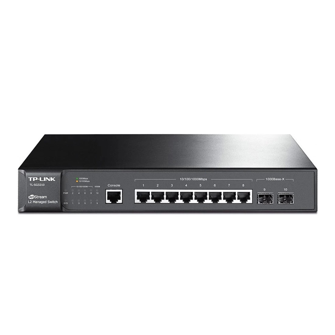 Коммутатор управляемый GbE  8-портовый Tp-Link TL-SG3210 <JetStream™ 8-Port Gigabit L2 Lite Managed Switch with 2SFP Slots>