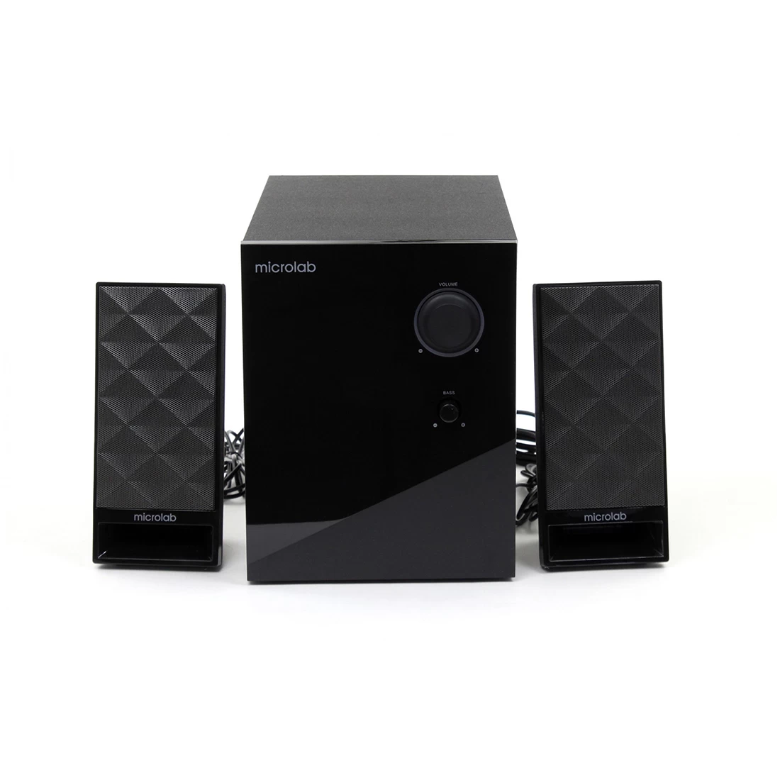 Колонки Microlab, M300, 2.1, 38Вт (12Вт*2+14Вт), Выход 2RCA, Вход 3,5 MiniJack, Чёрный