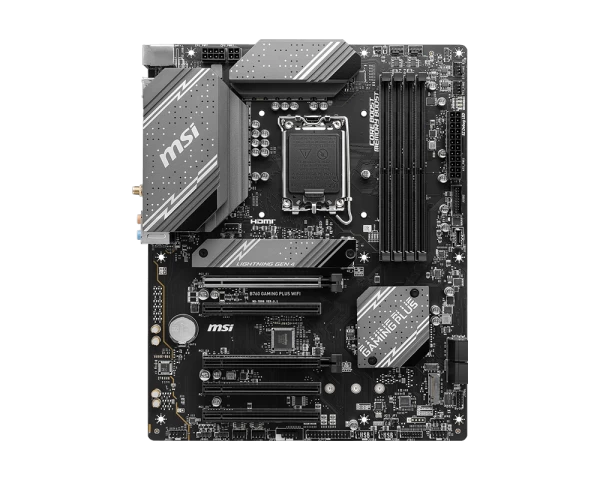 Мат.плата MSI B760 GAMING PLUS WIFI DDR4 LGA1700 B760 4xDDR4 4xSATA3 RAID 2xM.2 HDMI DP ATX