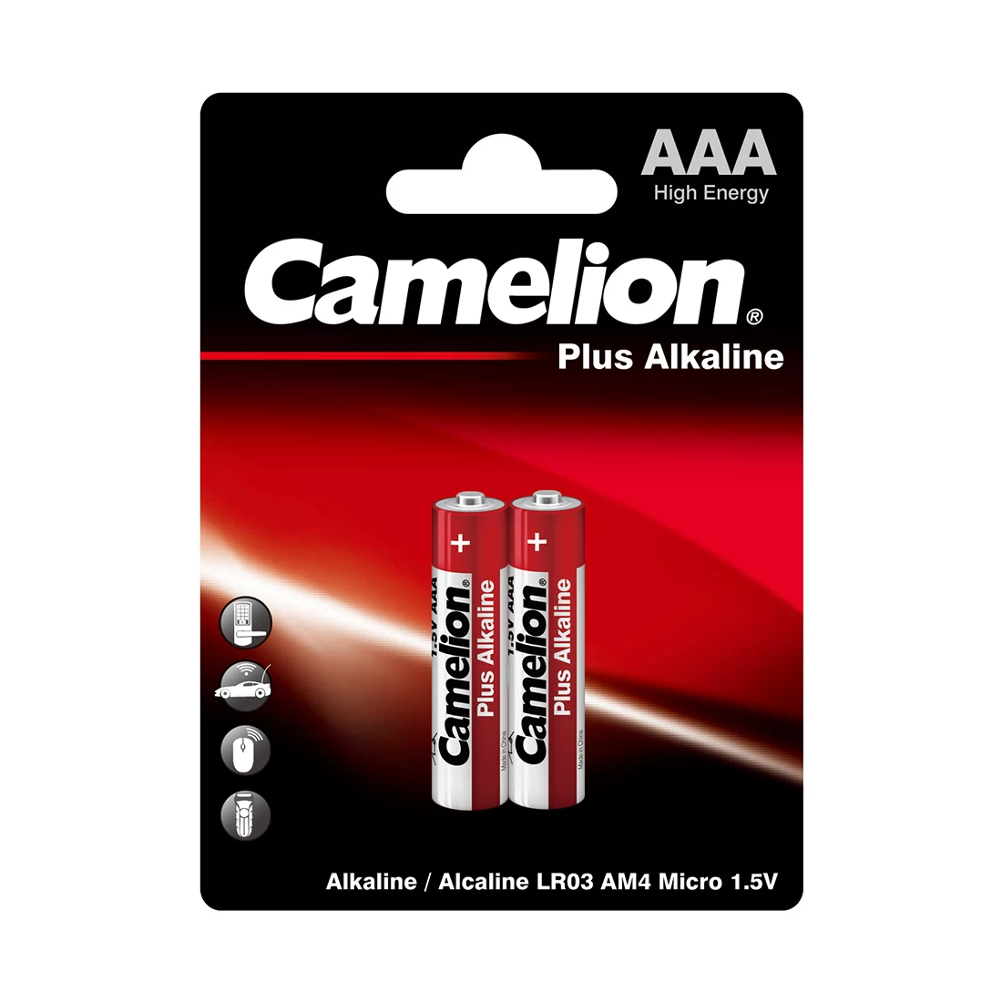 Батарейка, CAMELION, LR03-BP2, Digi Alkaline, AAA, 1,5V, 1250mAh, 2 шт,, Блистер