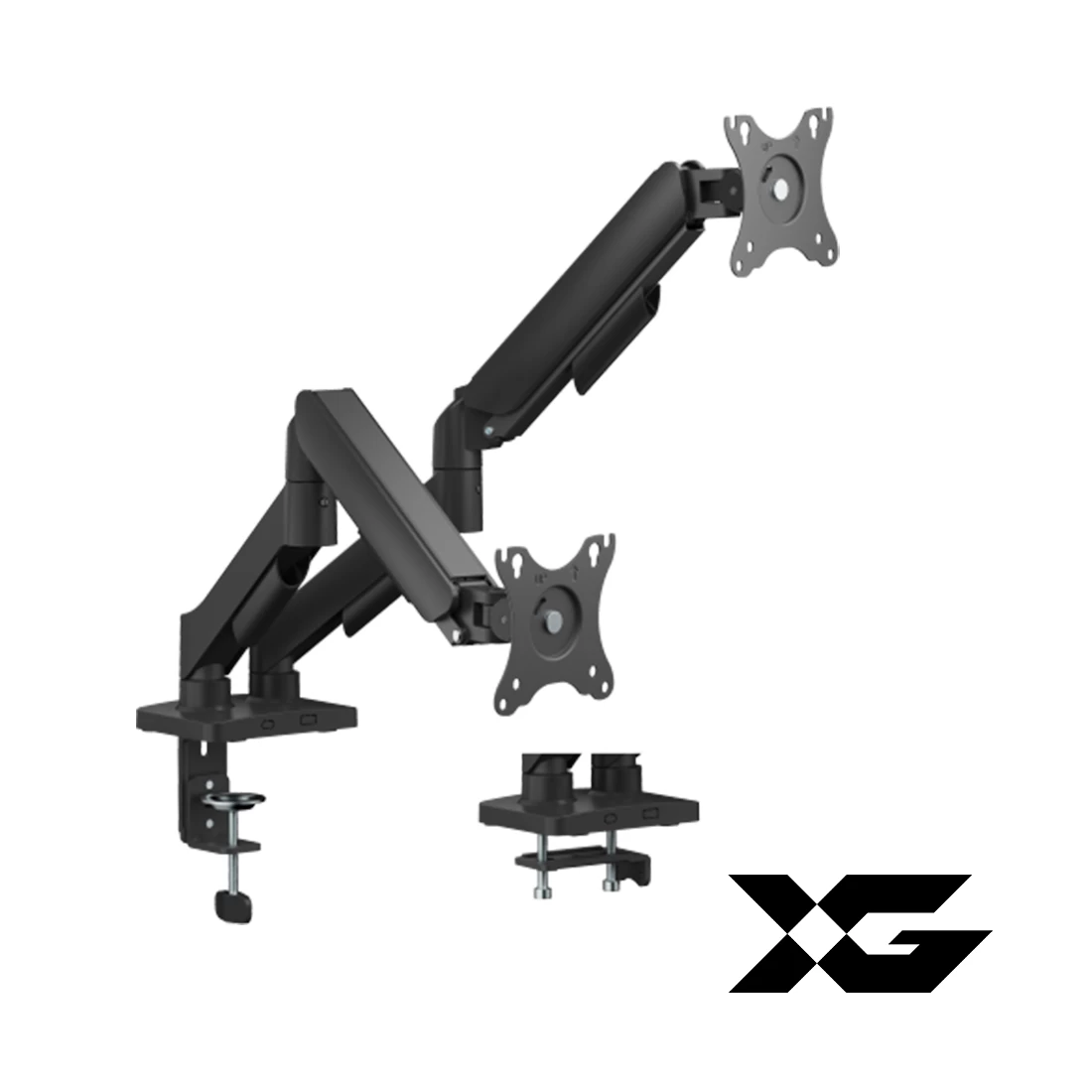 Настольный кронштейн с газлифтом,XG, MGA-1732D, для мониторов 17"-32", Нагрузка 2х9 кг., Наклон + 90°~- 90°, Поворот +/- 90°, Вращение монитора +/- 18