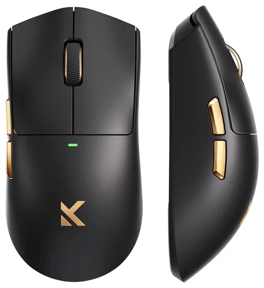 Мышь MCHOSE A7 V3 Ultra+ BLACK-GOLD/ сенсор PAW3950 TI/ 50 000 DPI/  8000 Гц/ док-станция + RGB подсветка 