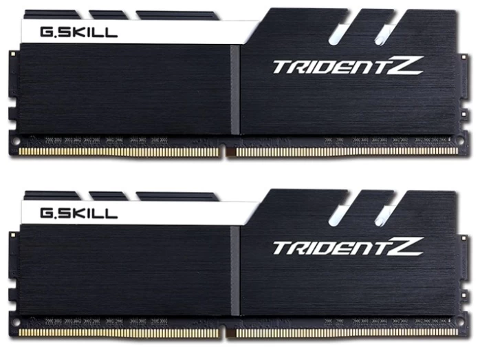 DDR4 G.SkilL 32 Gb KIT TridentZ F4-3200C16D-32GTZKW (Kit 2x16GB), DDR4, 32GB, DIMM <PC4-25600/3200MHz>, Черный