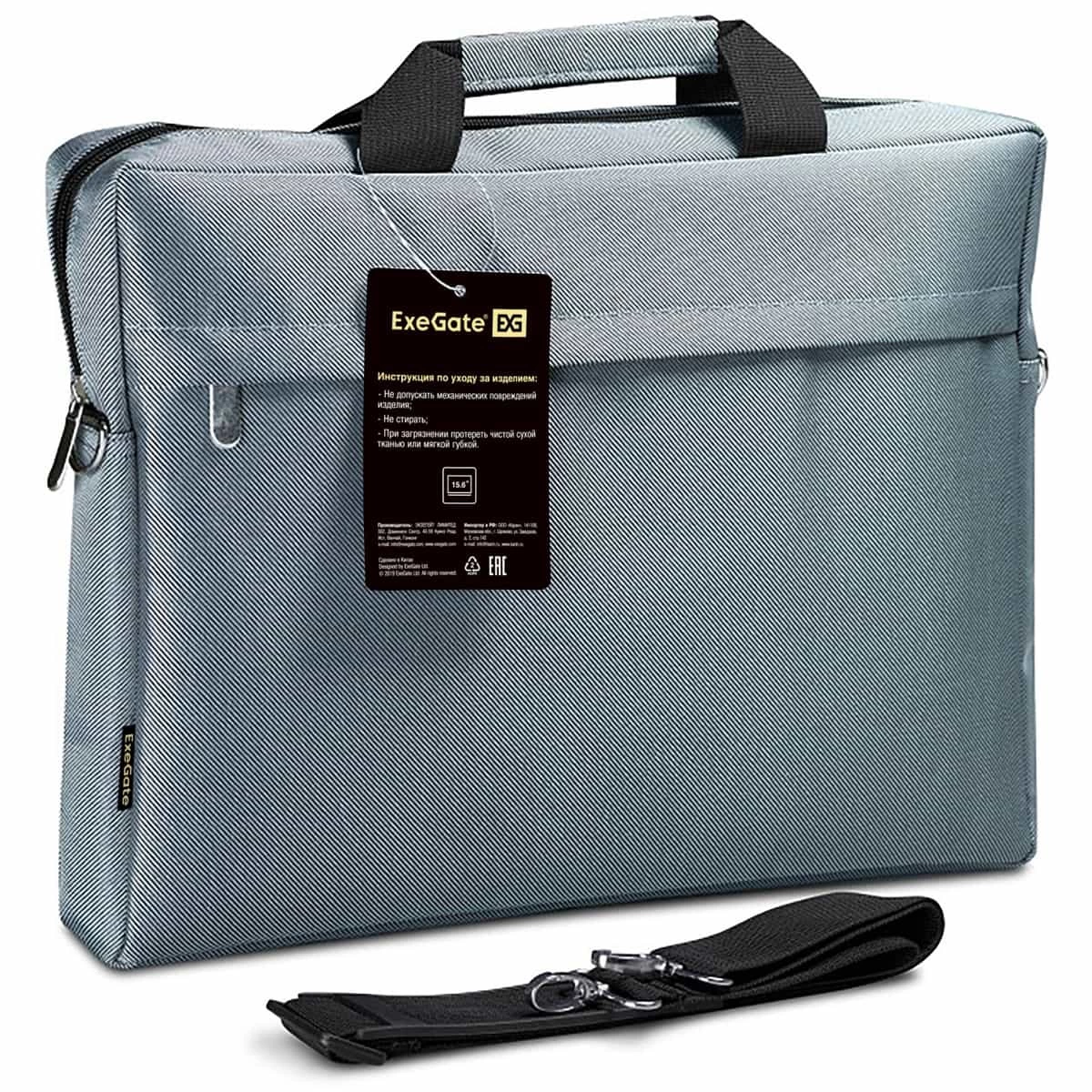 Сумка для ноутбука ExeGate Start S15, EX205136RUS ,up to 15.6", grey