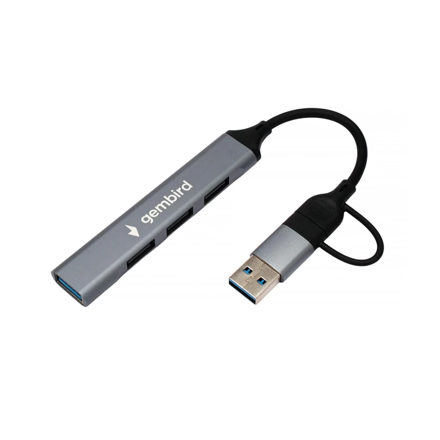 Расширитель USB Gembird  UHB-C204 ,Hub 3 port, USB 2.0, black