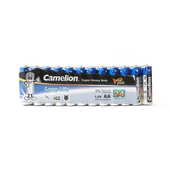 Батарейка, CAMELION, R6P-SP24B, Super Heavy Duty, AA, 1,5V, 1220 mAh, 24 шт,, Плёнка