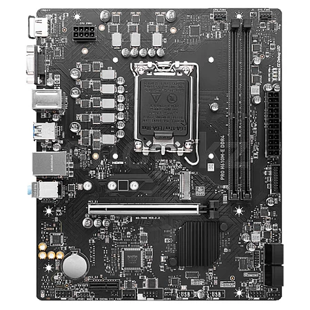 Мат.плата MSI PRO H610M-E DDR4 LGA1700 H610 2xDDR4 4xSATA3 M.2 VGA HDMI mATX Мат.плата MSI PRO H610M-E DDR4 LGA1700 H610 2xDDR4 4xSATA3 M.2 VGA HDMI mATX