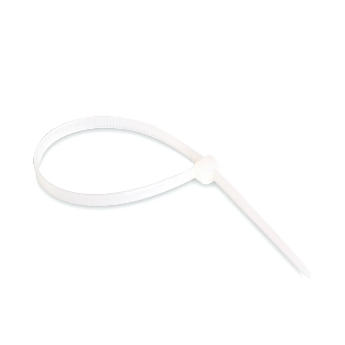 Хомут нейлоновый, Deluxe, СП 2.5*200 мм (Б), белый (100 штук в упаковке