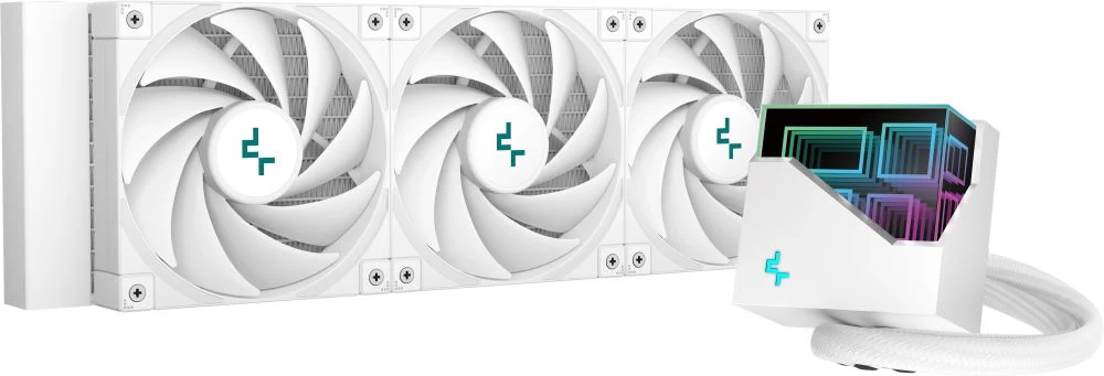 Кулер с водяным охлаждением, Deepcool, LT720 WH R-LT720-WHAMNF-G-1, Intel 20хх/1700/1200/115х и AMD TRX4/TR4/AM5/AM4/, TDP 300W, 3*120мм FK120, 500-22 Кулер с водяным охлаждением, Deepcool, LT720 WH R-LT720-WHAMNF-G-1, Intel 20хх/1700/1200/115х и AMD TRX4/TR4/AM5/AM4/, TDP 300W, 3*120мм FK120, 500-22
