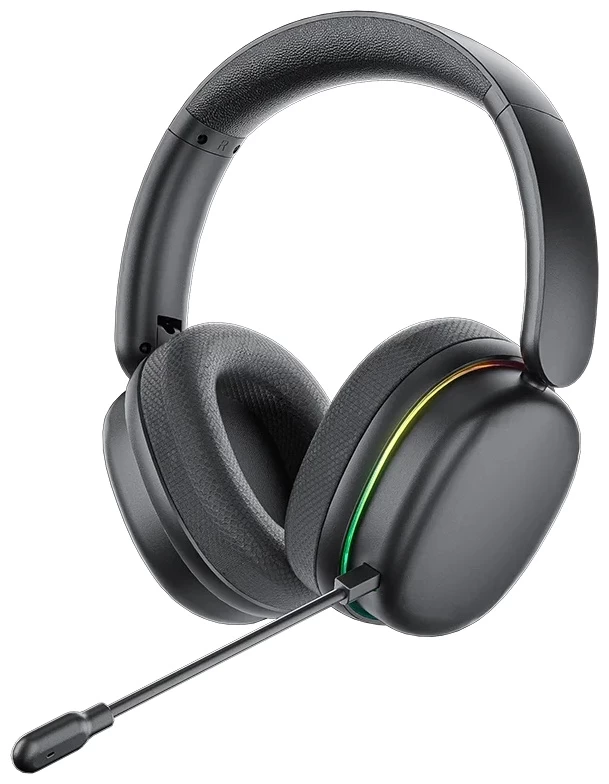 Наушники с микрофоном AULA G7 Pro Black, BT/2.4G/Wired, 1000mAh, RGB, 7.1 sound effect