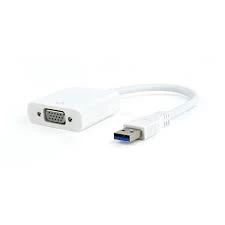 Конвертер Cablexpert AB-U3M-VGAF-01-W, Белый ,Converter USB 3.0 m -> D-Sub (VGA) f, white