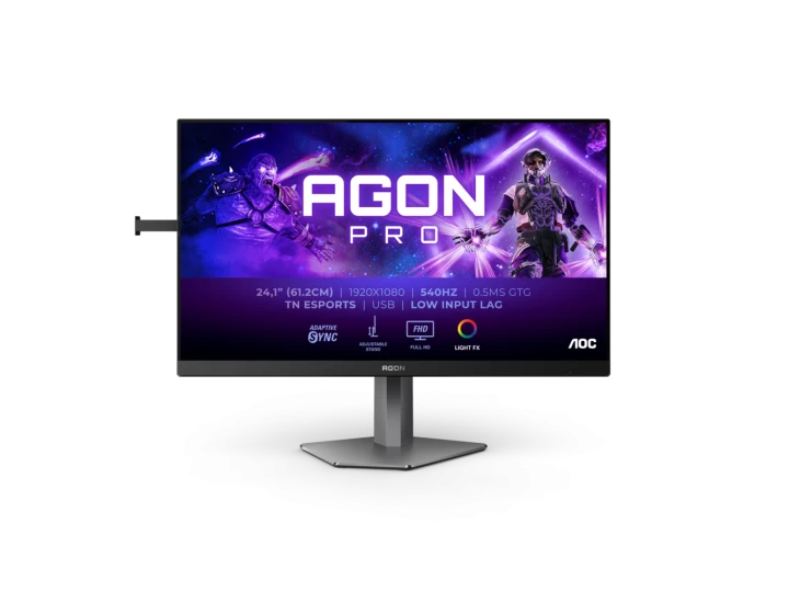 Монитор Игровой 24,1" AOC AGON AG246FK TN 540Hz 0,3ms 400cd/m2 1000:1 2xHDMI DP 4xUSB 3.2 Черный