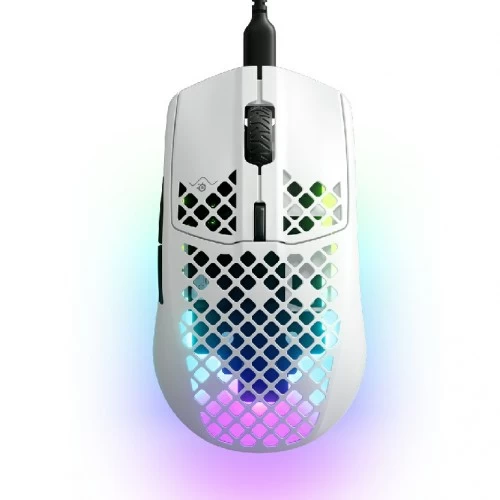 Мышь Steelseries, Aerox 3 (2022) Snow, 62603, Игровая, Оптическая, 8500 CPI, 6 кнопок, Подсветка RGB