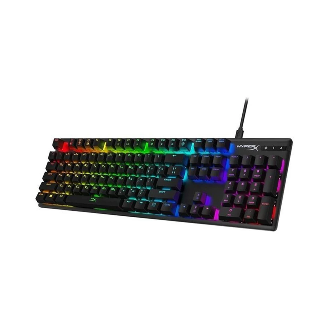 Клавиатура HyperX, 4P4F6AX#ACB, HX-KB6RDX-RU, Alloy Origins, Игровая, Механическая, HyperX Red switch, USB, Подсветка RGB, Размер: 175,31*443,2*35,68 