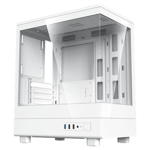 Корпус ПК без БП DarkFlash DB330M, White, 3xFan ARGB, mATX