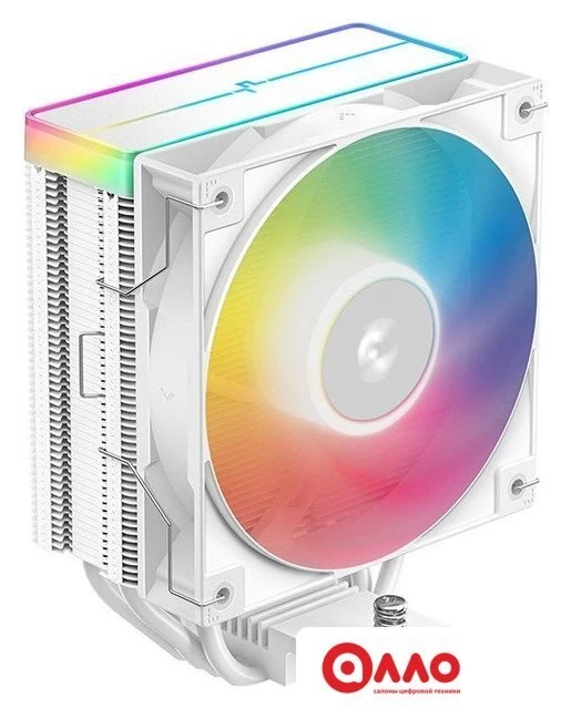 Кулер для процессора, Deepcool, AG400 WH ARGB V2 R-AG400-WHAMMN-GJD, Intel 1851/1700/1200/115х и AMD AM5/AM4, 220W, 120мм ARGB, 500- 2100±10% об/м, 75