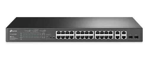 Коммутатор PoE+ Smart 28-портовый Tp-Link SL2428P <JetStream™ 24 порта 10/100 PoE+ 802.3at/af (max 30W на порт) + 4 Gigabit RJ45 (2 Combo SFP), бюджет