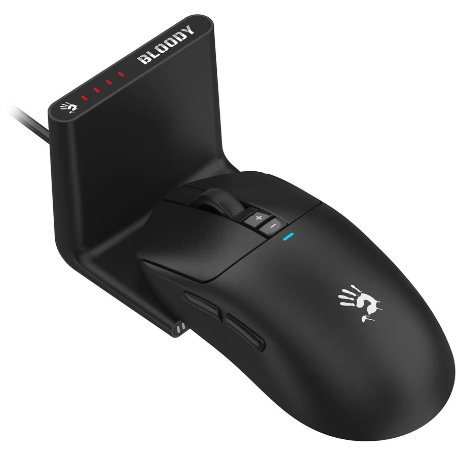 Мышь игровая беспроводная Bloody R72 Ultra Duo Black <док ст, 2.4GHz+USB>