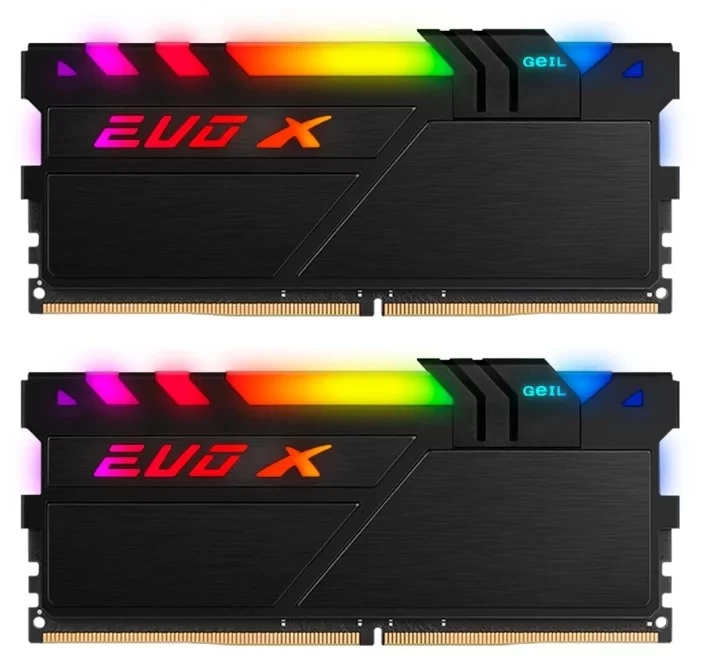DDR4 Geil 32 Gb Kit (2x16GB) 3200MHz EVO X II Black с RGB GEXSB432GB3200C16ADC Retail Pack