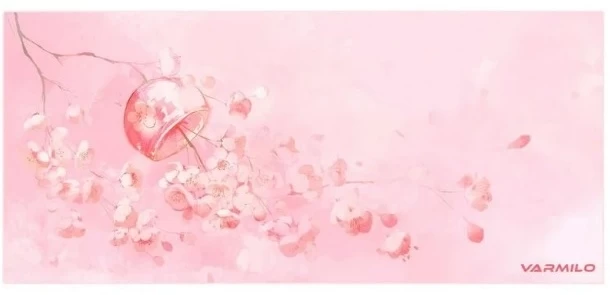 Коврик для компьютерной мыши, Varmilo, Sakura R2, ZDB038-01, 900х400х3 мм, Каучук, Ткань, Розовый