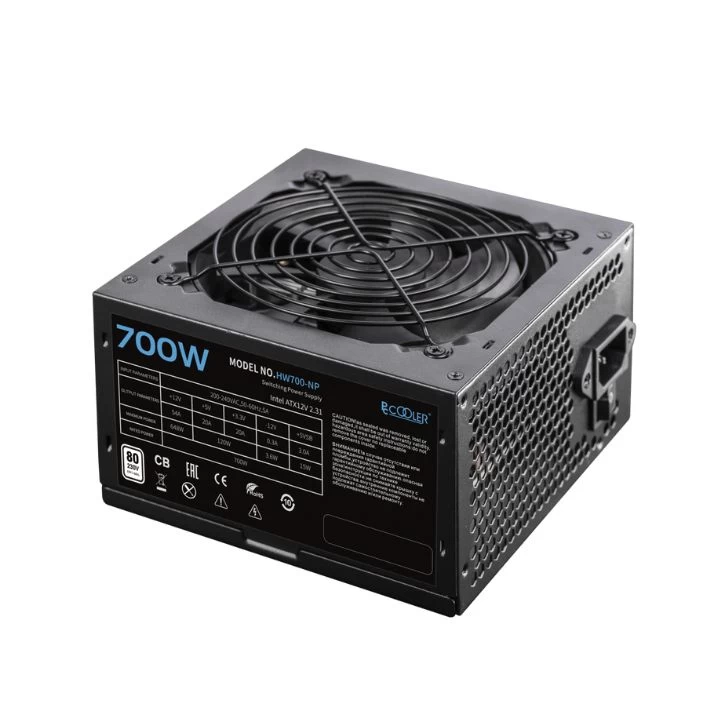 Блок питания PCCooler  HW700-NP, 700W, Non Modular, 80+, Fan 120mm, HW700-NP