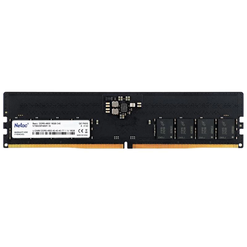 DDR5 Netac 16 Gb Basic, NTBSD5P48SP-16, DDR5 DIMM, 16Gb, 4800Mhz, C40