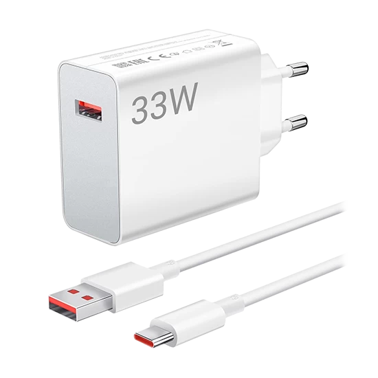 Адаптер питания, Xiaomi, 33W Charging Combo (Type-A), BHR9956EU/MDY-16-EF, 100–240В, 50/60Гц, 0,8А, Белый