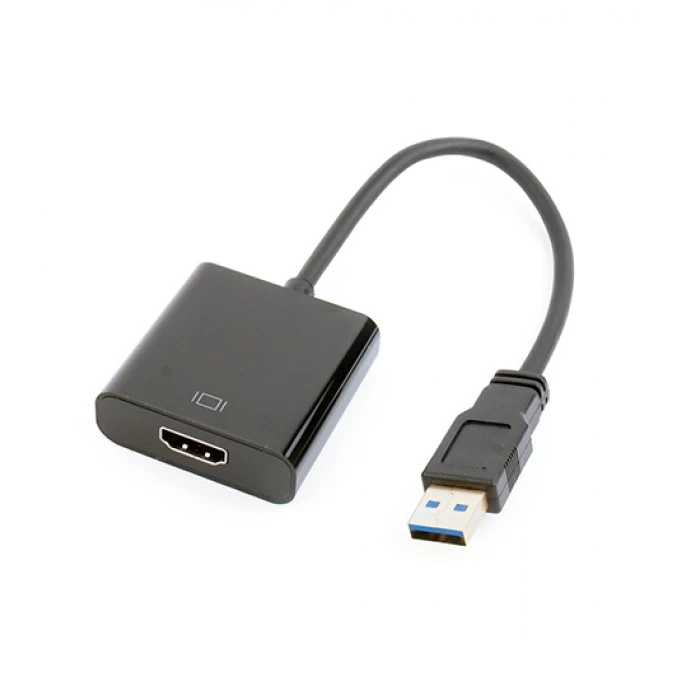 Конвертер Cablexpert  A-USB3-HDMI-02, Черный ,Converter USB 3.0 m -> HDMI f, black