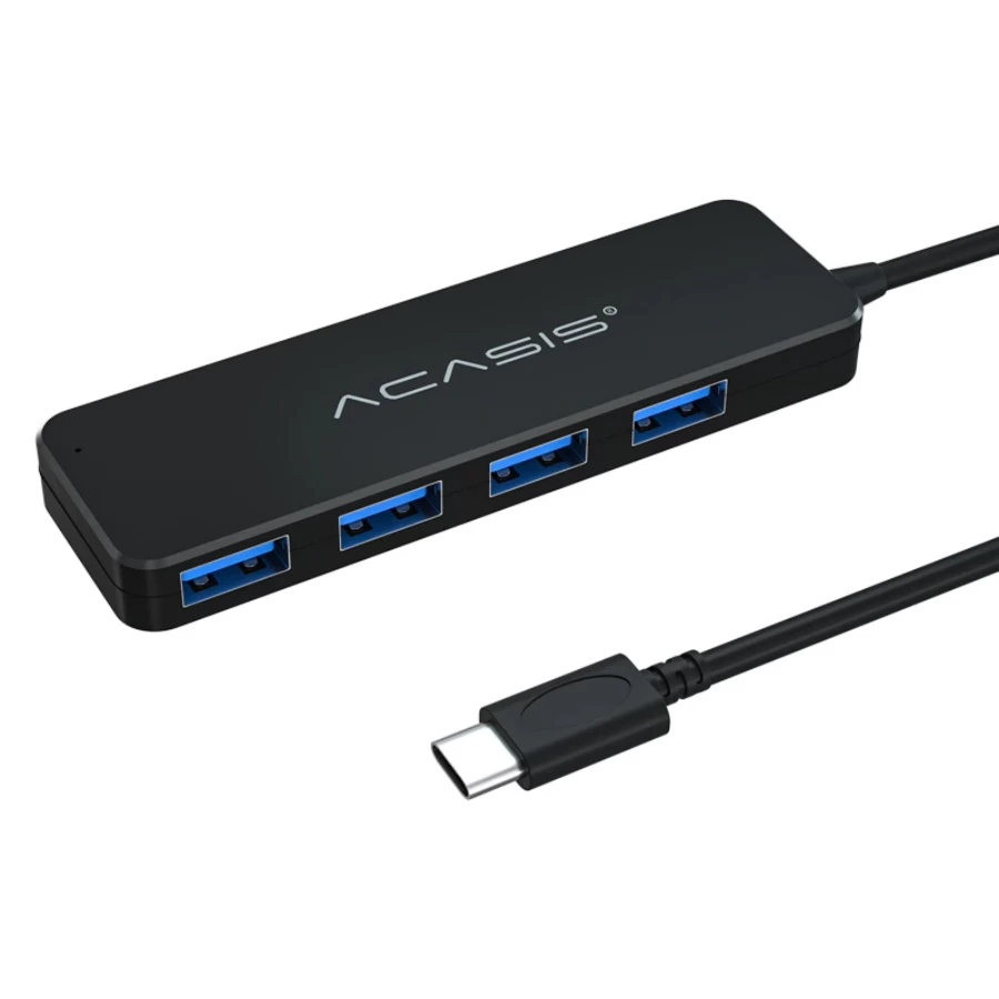 Расширитель USB TypeC - USB 3.0 Hub ACASIS AC3-L42, 4 порта, черный