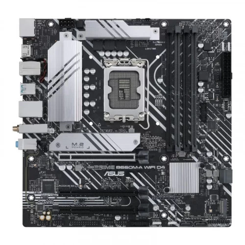 Мат.плата ASUS PRIME B660M-A WIFI D4, LGA1700 4xDDR4 4xSATA3 2xM.2 RAID 2xHDMI DP mATX