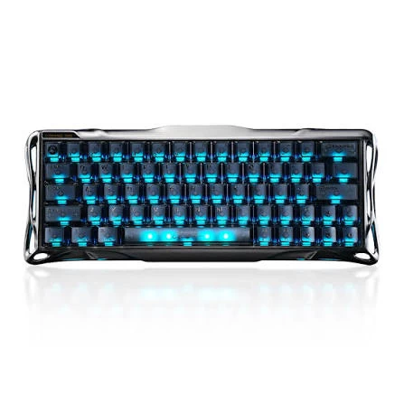 Клавиатура GravaStar Mercury V60 Pro,  Gunmetal Smok, Magnetic Switch, 64 keys EN, USB cable/ GS V60 PRO_XTAL_S_BLK